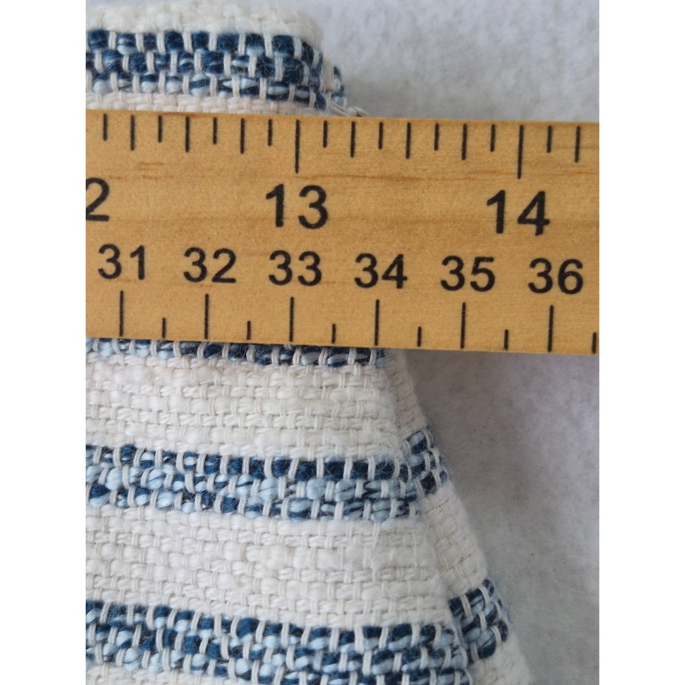 Zara Knit Skort Womens XS White Blue Striped Textured Wrap Shorts Skirt - Picture 4 of 7